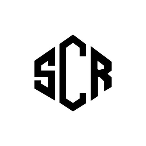 SCR letter logo design with polygon shape. SCR polygon and cube shape ...