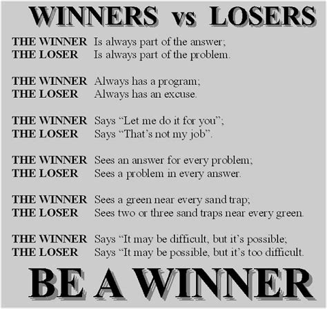 Winners Vs Losers Winner Quotes Loser Quotes Quotes