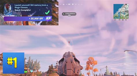 Launch Your Self 150 Meters From A Siege Cannon Fortnite Chapter 3