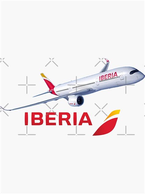 Iberia Airlines Airbus A350 Airplane Sticker For Sale By Yourluxuryshop Redbubble