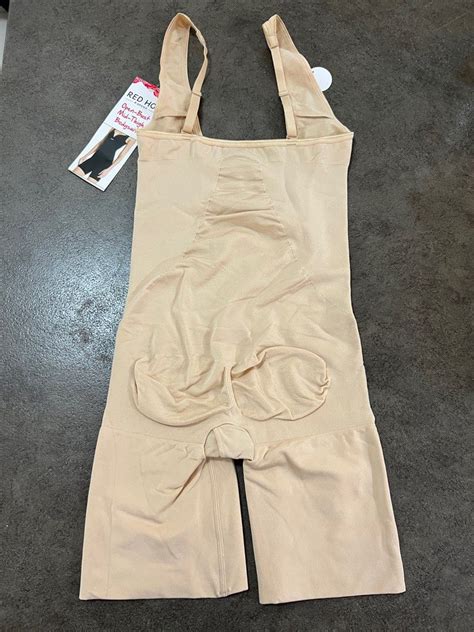 Red Hot By Spanx Nude Open Bust Bodysuid Women S Fashion New Undergarments Loungewear On