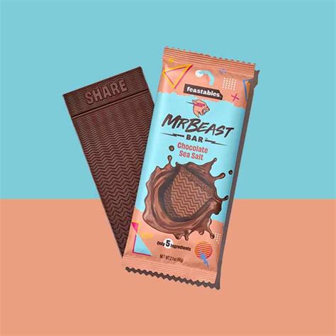 Feastables MrBeast Sea Salt Dark Chocolate Bar 2 1 Oz 60g 1 Bar