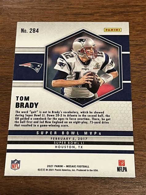 2021 Panini Mosaic Super Bowl MVPs 284 Tom Brady EBay