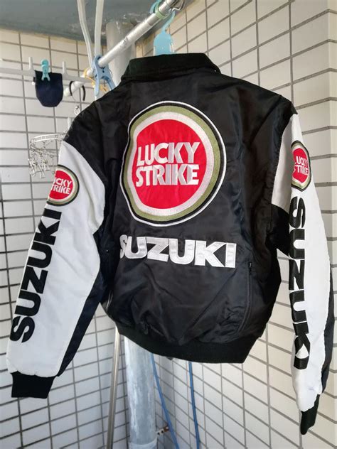 42％割引グレイ系 Xl Ll 【レビューを書けば送料当店負担】 バイクジャケット Suzuki Lucky Strike ナイロンジャケット