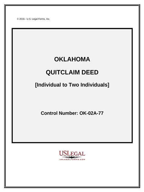 Quitclaim Deed From Individual To Two Individuals In Joint Tenancy