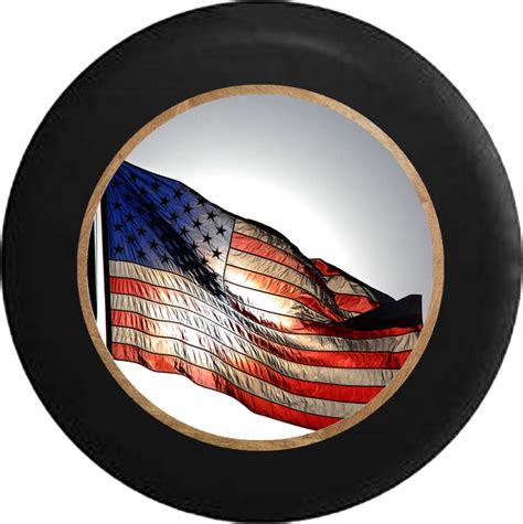 Jeep Wrangler Tire Cover With Us Flag Tire Cover Pro Tirecoverpro