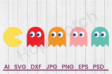 Pac Man SVG File DXF File By Hopscotch Designs TheHungryJPEG