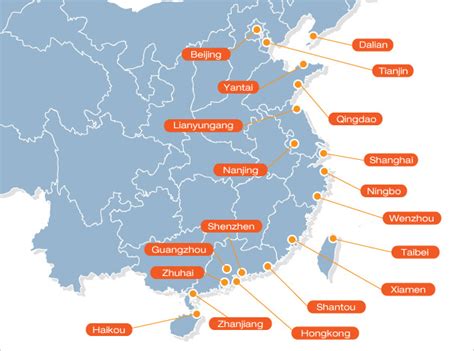 ports  china map