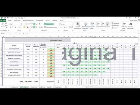 Como Hacer Un Programa De Obra En Excel Amparo Garcia