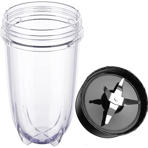 2 Piece 16oz Cup And Cross Blade Blender Replacement Parts Compatible W Magic Bullet 250w