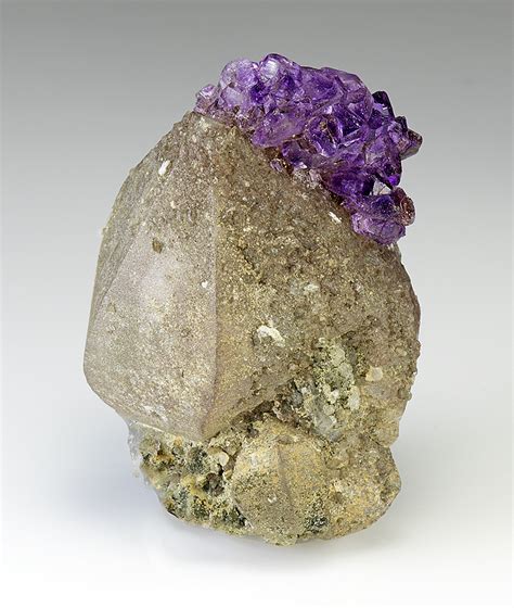 Quartz Var Amethyst With Calcite Minerals For Sale 8038555