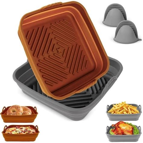 Plateaux Pliables Pour Friteuse Air En Silicone Pot En Silicone