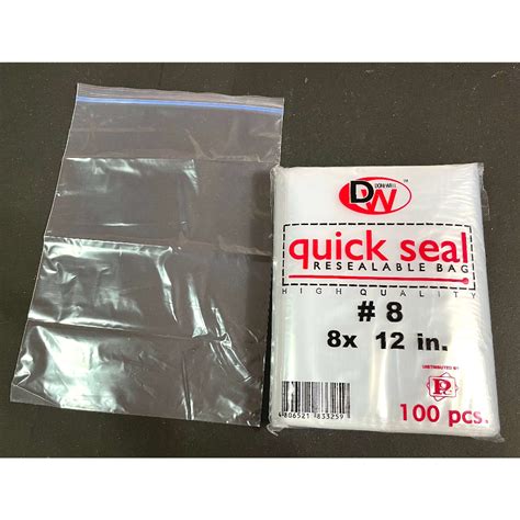 Pcs Pack X Ziplock Resealable Bag Transparent Quick Seal