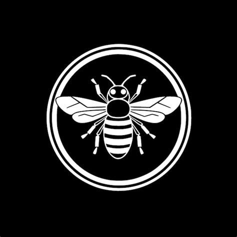 Premium Vector Bees Black And White Vector Illustration