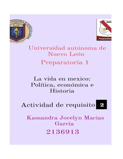 AR2 Etapa 2 LVM La Vida en México Política Economía e Historia