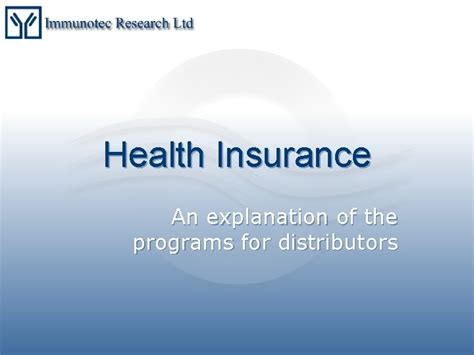 Health Insurance An Explanation Of The Programs For