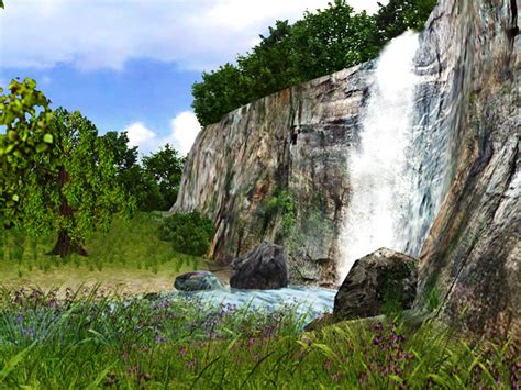 Sreenshot 3D Waterfall Screensaver 1.1 | Waterfall - Nature - Water