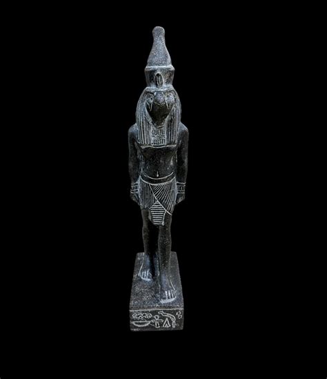 Horus Statue Ancient Egyptian Sky God Heru Black Granite Statue Made In