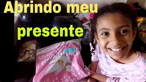 Abrindo Meu Presente De Anivers Rio Angeline Gomes Youtube