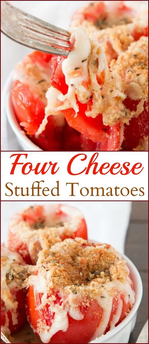 Four Cheese Stuffed Tomatoes recipe by oh sweet basil