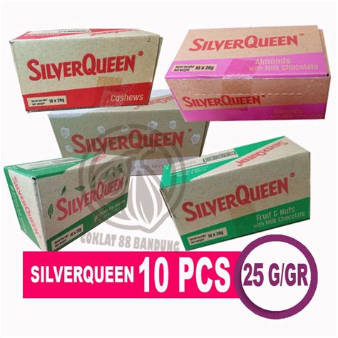 Jual Silverqueen Kecil 25gr 1 Box Isi 10 Batang Coklat Ex 28 Gram