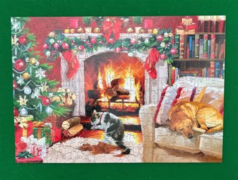 Wentworth Wooden Jigsaw Puzzle Cosy Evening By The Fireplace 250 Cat