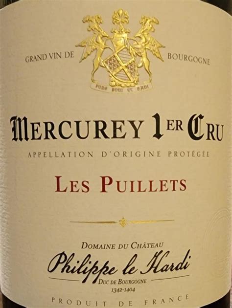 Ch Teau Philippe Le Hardi Mercurey Er Cru Les Puillets France