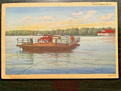 Vintage Postcard 1944 Bemus Point Stow Ferry Lake Chautauqua Stowe New