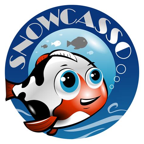 Snowcasso cartoon logo. Lovely character with bubbles. Cartoon Logo ...