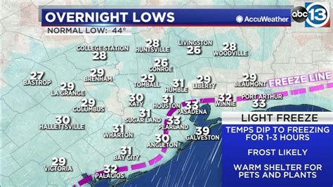 Houston weather: Freezing temperatures expected Thursday morning ...