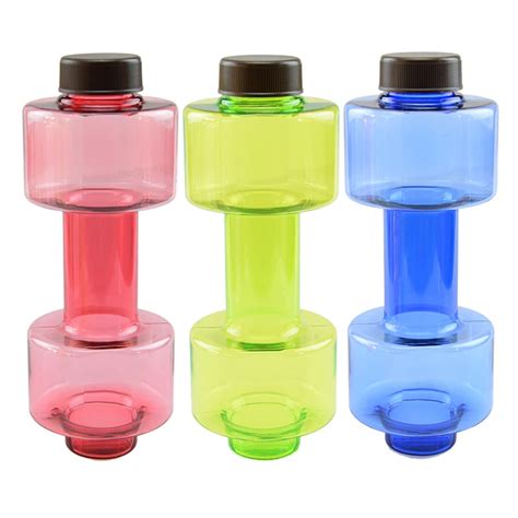 550ml Fitness Water Bottle Plastic Dumbbell Water Bottles Sealed Leakproof Kettle Sport Travel