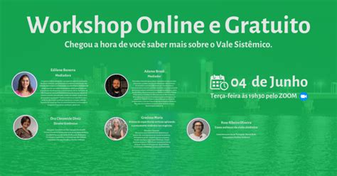 Chegou A Hora De Voc Saber Mais Sobre O Vale Sist Mico Online Sympla