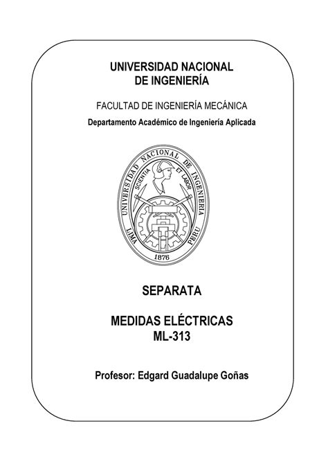 Ml Unidad Medida Y Test Universidad Nacional De Ingenier A