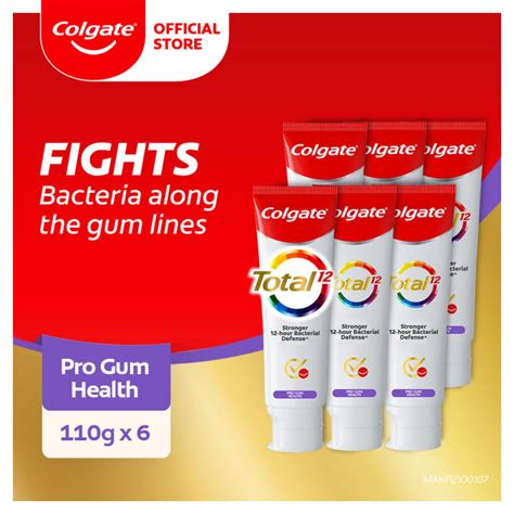 Colgate Total Pro Gum Health Antibacterial Toothpaste 110g Bundle Of 6