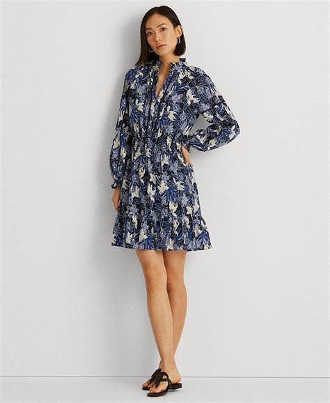 Lauren Ralph Lauren Floral Cotton Voile Dress Macys