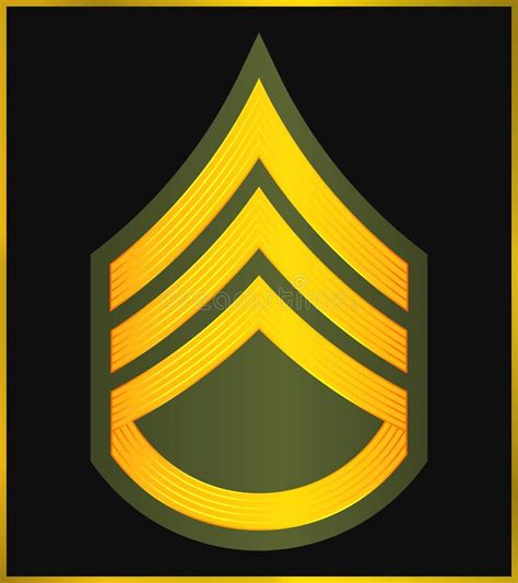 Military Ranks And Insignia Stripes And Chevrons Of Army Stock Vector