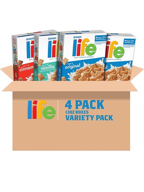 Quaker Life Breakfast Cereal 13 Ounce Pack Of 4 Breakfast Cereal Life Cereal Cereal