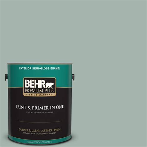 Behr Premium Plus Gal E Smokey Slate Semi Gloss Enamel