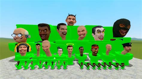 All Green Skibidi Toilet Dom Dom In Garrys Mod Youtube