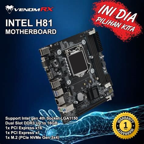 Jual Motherboard Venomrx H Intel Chipset Lga Di Lapak Jaya