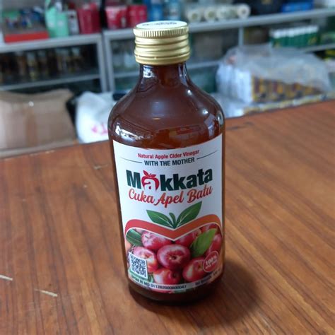 Jual Makkata Cuka Apel Batu 330ml Natural Apple Cider Vinegar Shopee