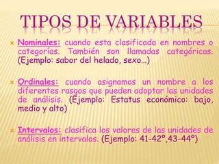 Presentación Variable Estudio PPT