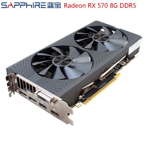 Placa de vídeo sapphire rx570 8gb placa gráfica amd radeon rx570 gddr5