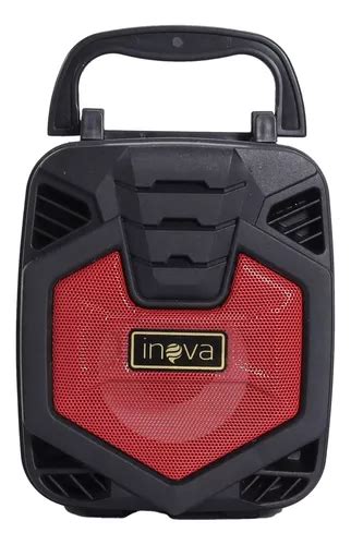 Altavoz Bluetooth Potente Inova Rad 8673 Sonido Fuerte Color Rojo