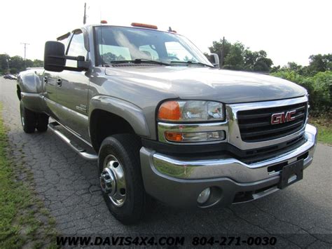 2007 Gmc Sierra 3500 Slt Classic Diesel Crew Cab Dually 4x4 Duramax Lbz Short Bed Pick Up