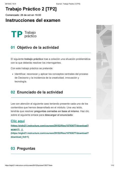 TP2 Direccion General TP2 Trabajo Práctico 2 TP2 Comenzado 26 de