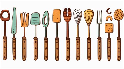 Cartoon Doodle Food Spatula Vector Illustration Premium AI Generated