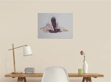 Reclining Female Nude Back Study Watercolour By Rory ONeill Artfinder