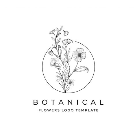 Botanical flowers logo Vector | Premium Download