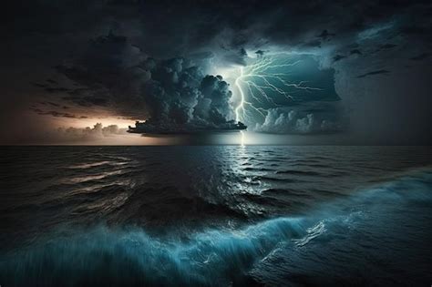 Thunderstorms And Lightning At Sea